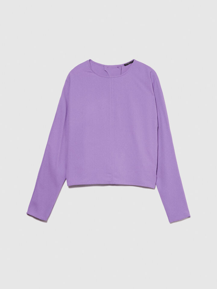 Blouse with crisscross - women's blouses - Lilac | Sisley image number 6